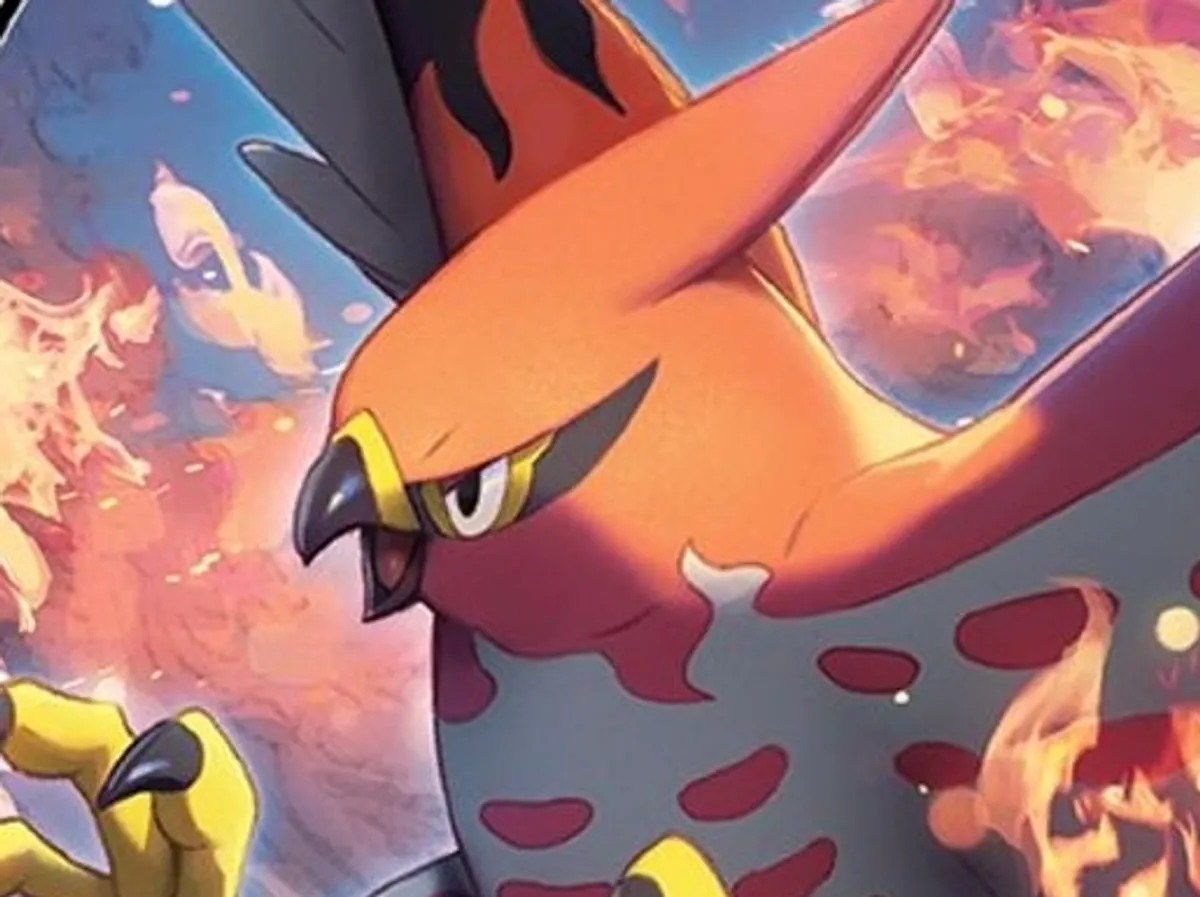 Talonflame V Pokémon card art